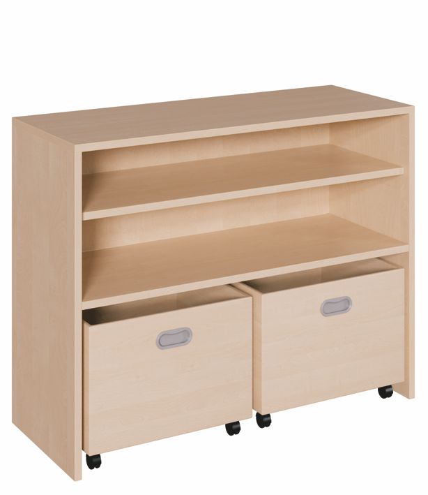 K Regal 80 x 102 cm, 2 Rollkästen